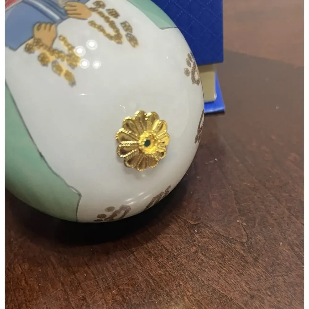 Pier 1 Li Bien 2018 Choir boyGlass Christmas Ornament Hand Painted Reverse Paint